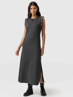 Sale Saint and Sofia Rowan Dress - Charcoal Eyelet