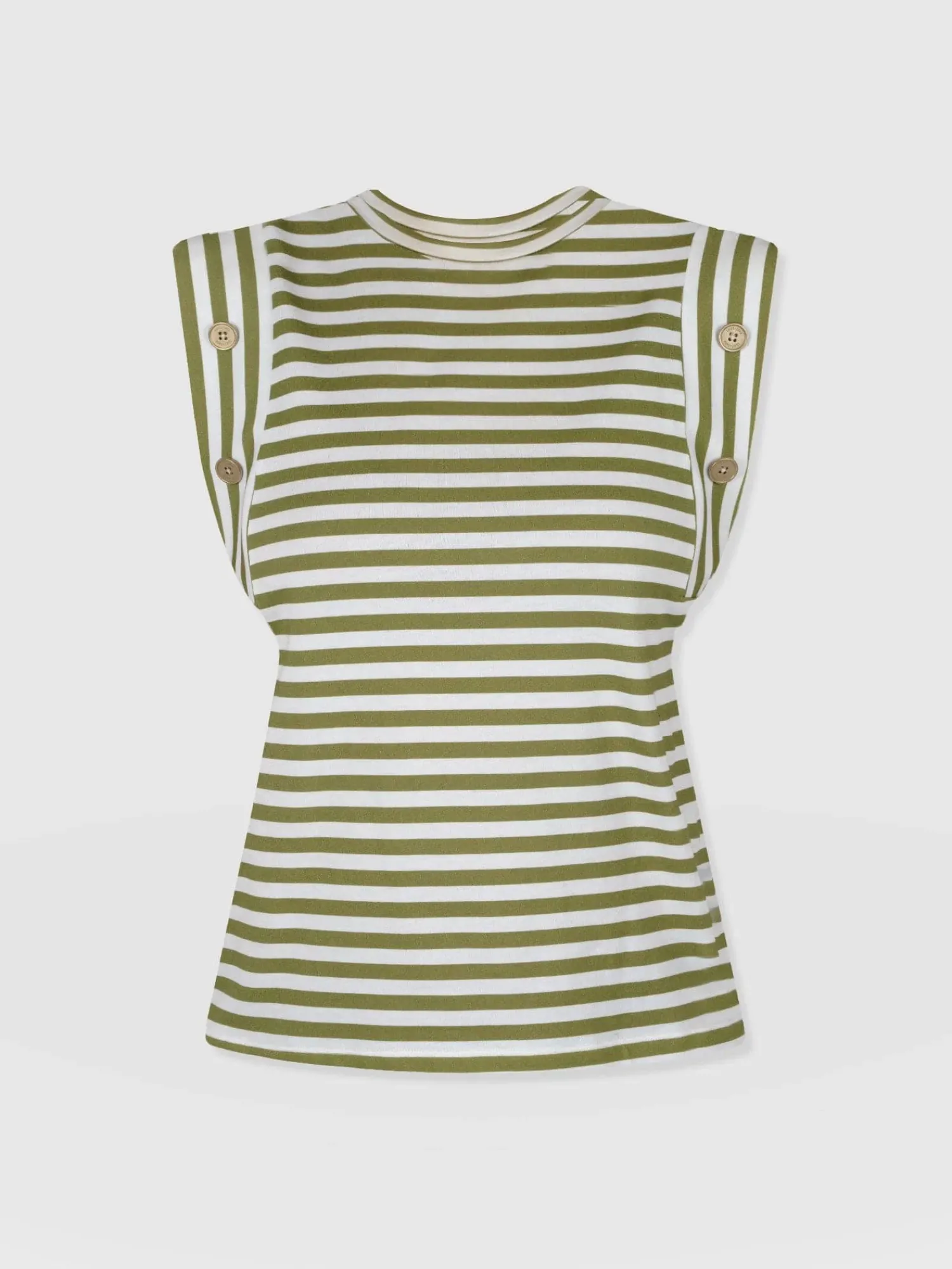 Outlet Saint and Sofia Rowan Tee - Green Stripe