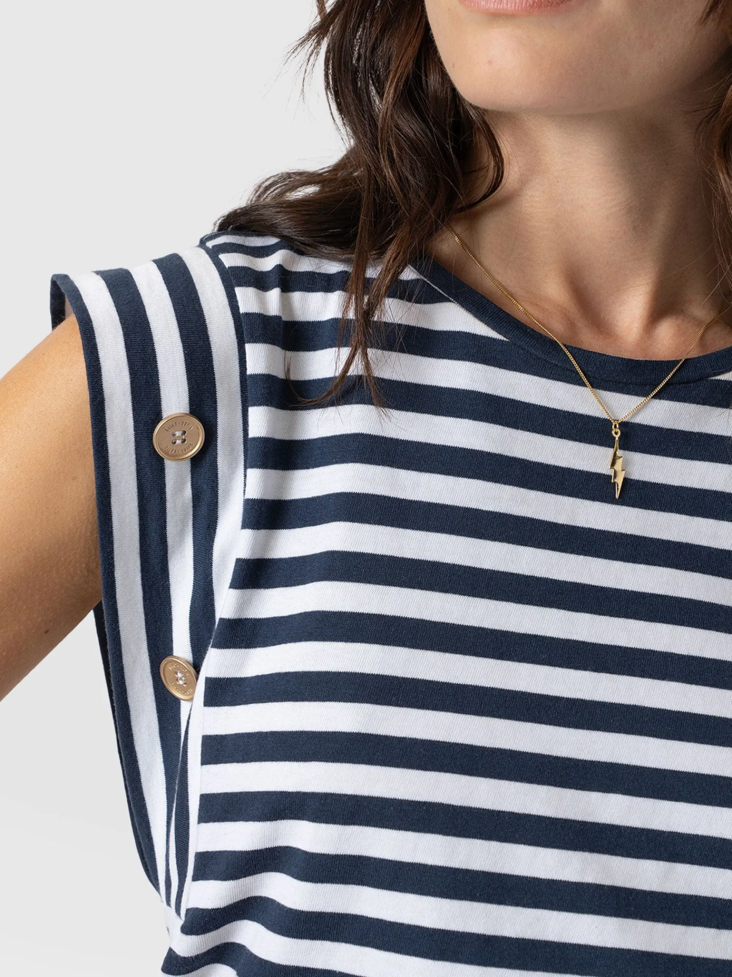 Discount Saint and Sofia Rowan Tee - Navy Stripe