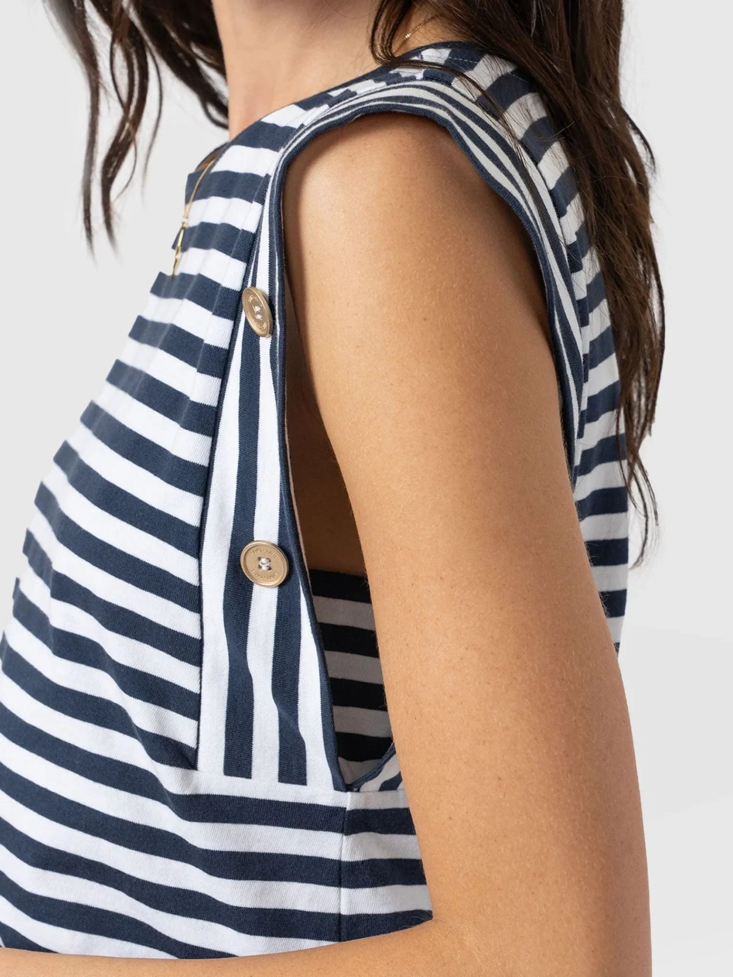 Discount Saint and Sofia Rowan Tee - Navy Stripe