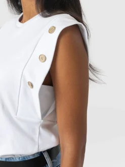 Sale Saint and Sofia Rowan Tee - White