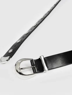 Fashion Saint and Sofia Roxie Studded Belt - Black