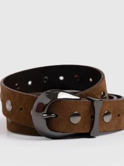 Best Saint and Sofia Roxie Studded Belt - Camel