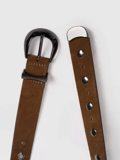 Best Saint and Sofia Roxie Studded Belt - Camel