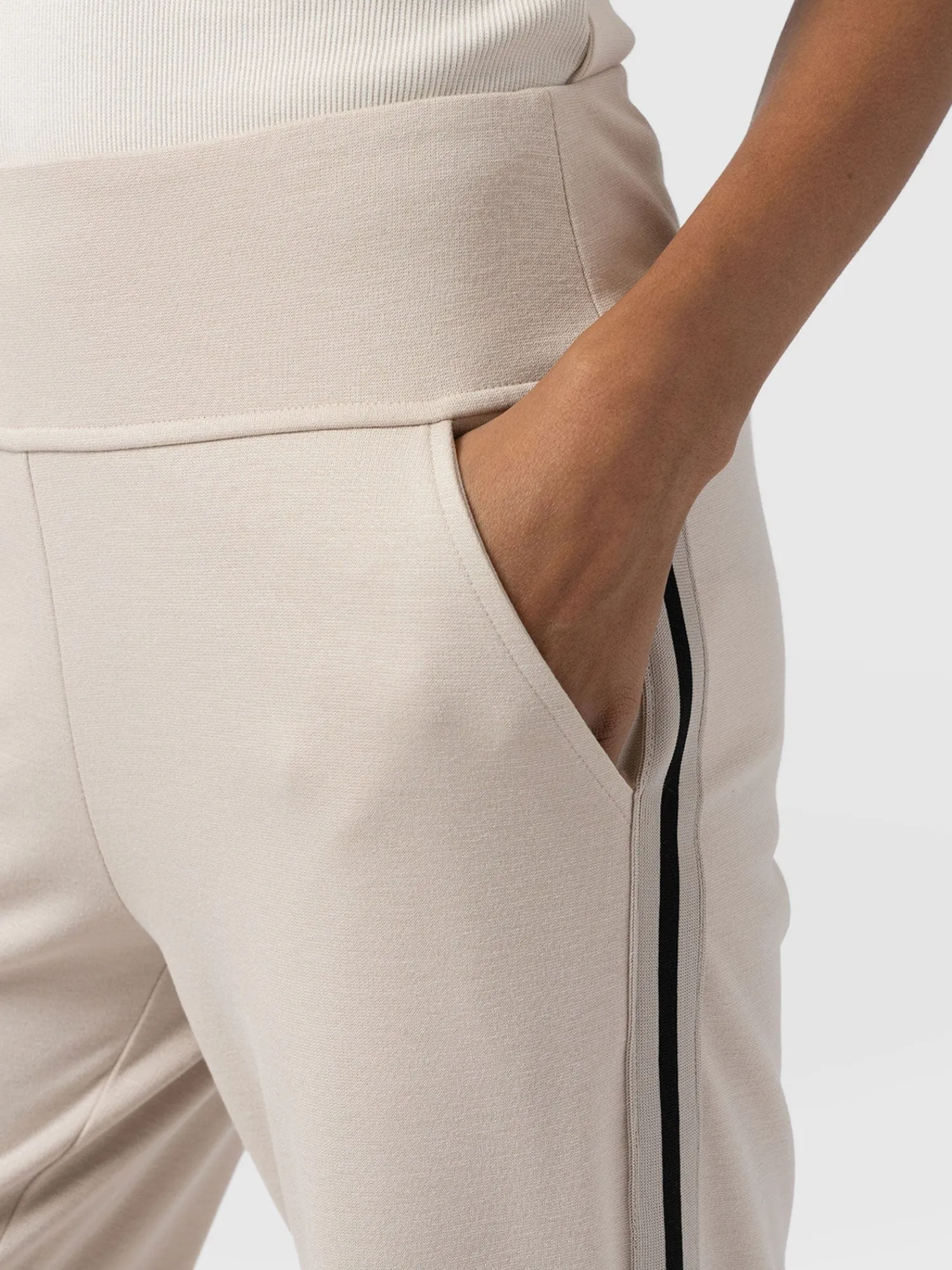 New Saint and Sofia Runway Pant - Light Beige Stripe