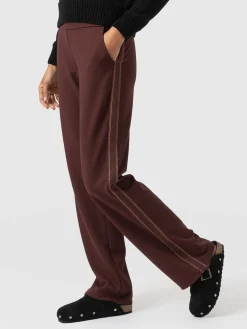 Online Saint and Sofia Runway Pant - Maroon - Bronze Stripe