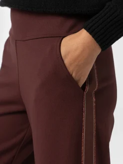 Online Saint and Sofia Runway Pant - Maroon - Bronze Stripe