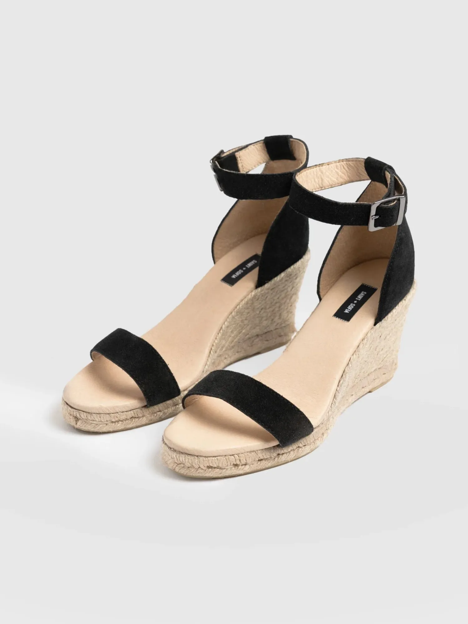 Outlet Saint and Sofia Serena Espadrille Wedges - Black