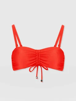 Outlet Saint and Sofia Skye Bandeau Bikini Top - Red