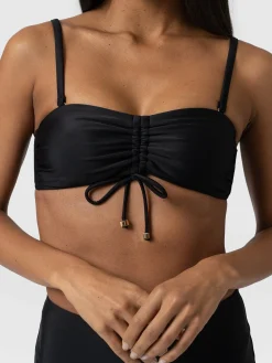 Online Saint and Sofia Skye Bandeau Bikini Top - Black