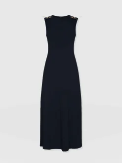 Online Saint and Sofia Sleeveless Runway Maxi Dress - Navy