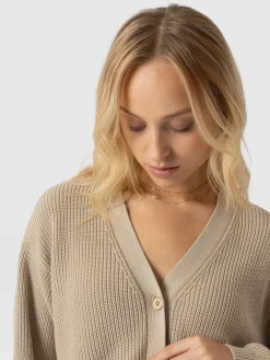Fashion Saint and Sofia Soho Crop Cardigan - Beige