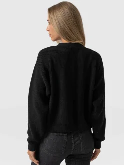 Sale Saint and Sofia Soho Crop Cardigan - Black