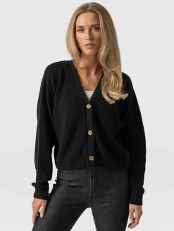 Sale Saint and Sofia Soho Crop Cardigan - Black