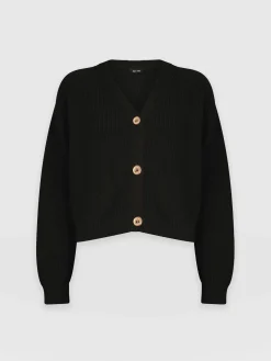 Sale Saint and Sofia Soho Crop Cardigan - Black