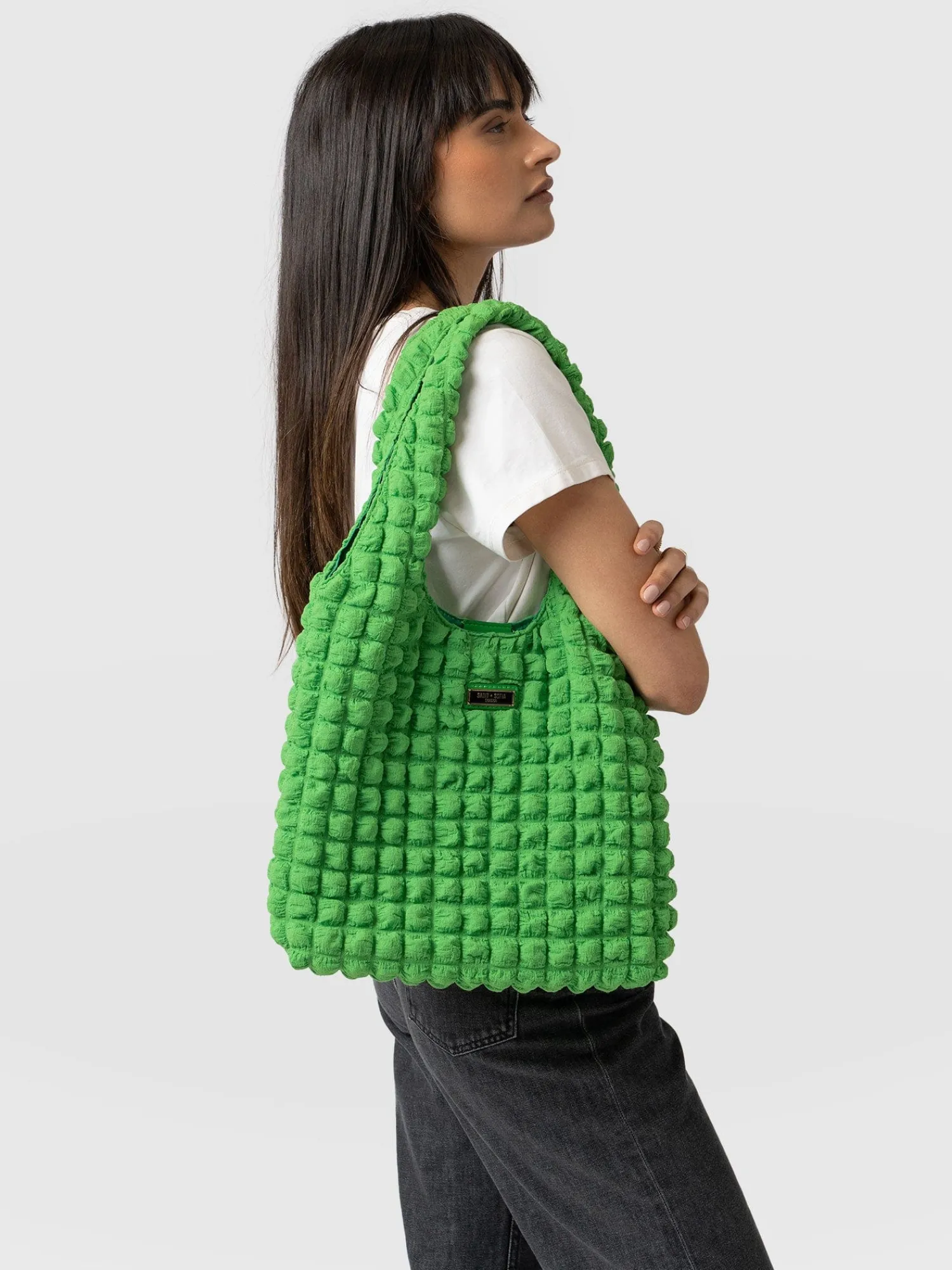 Discount Saint and Sofia Soho Shoulder Tote Bag - Green