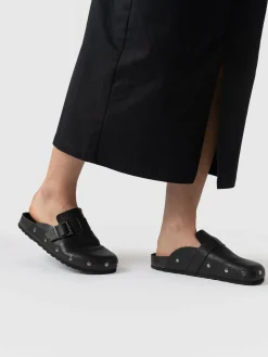 Discount Saint and Sofia Studded Clogs - Black