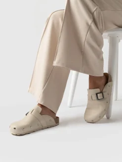 Discount Saint and Sofia Studded Clogs - Cream