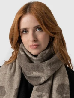 Clearance Saint and Sofia Sutton Skull Scarf - Beige