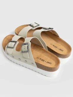 Online Saint and Sofia Sutton Slide - Cream Studded