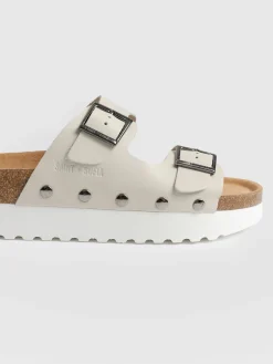 Online Saint and Sofia Sutton Slide - Cream Studded