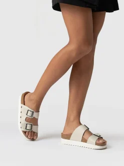 Online Saint and Sofia Sutton Slide - Cream Studded