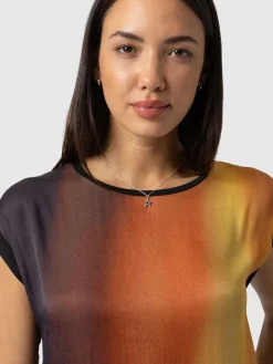 Best Saint and Sofia Turn Up Contrast Tee - Amber Gradient