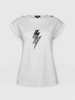 Hot Saint and Sofia Turn Up Tee - Grey Rock N Roll