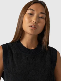 Outlet Saint and Sofia Wren Sleeveless Knit - Black